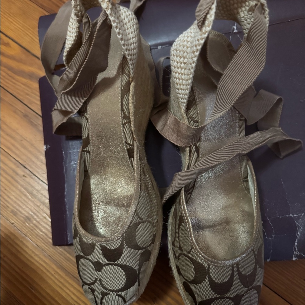 Coach Women's Brown/Tan Designer Espadrilles